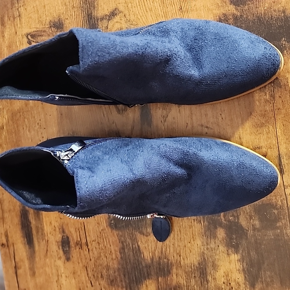 FIRM PRICE Women's Denim Boots Navy Ankle Boots Wear Out For a Date, Party, Etc